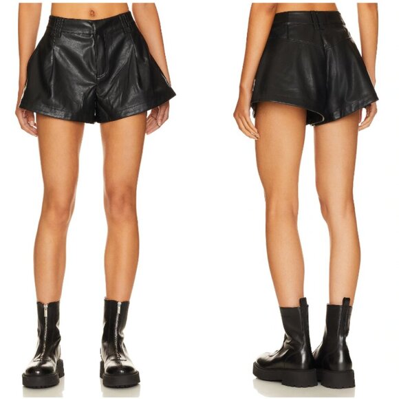 FP We The Free | Free Reign Faux Leather Short In Black - Picture 2 of 12